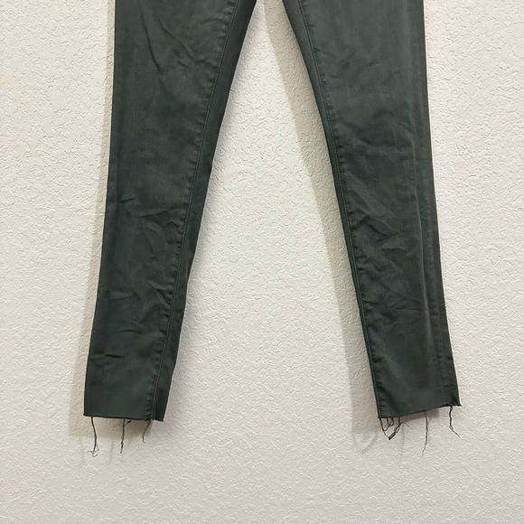 AG ADRIANO GOLDSCHMIED Super Skinny The Legging Ankle Jeans Raw Hem Green - Picture 4 of 11